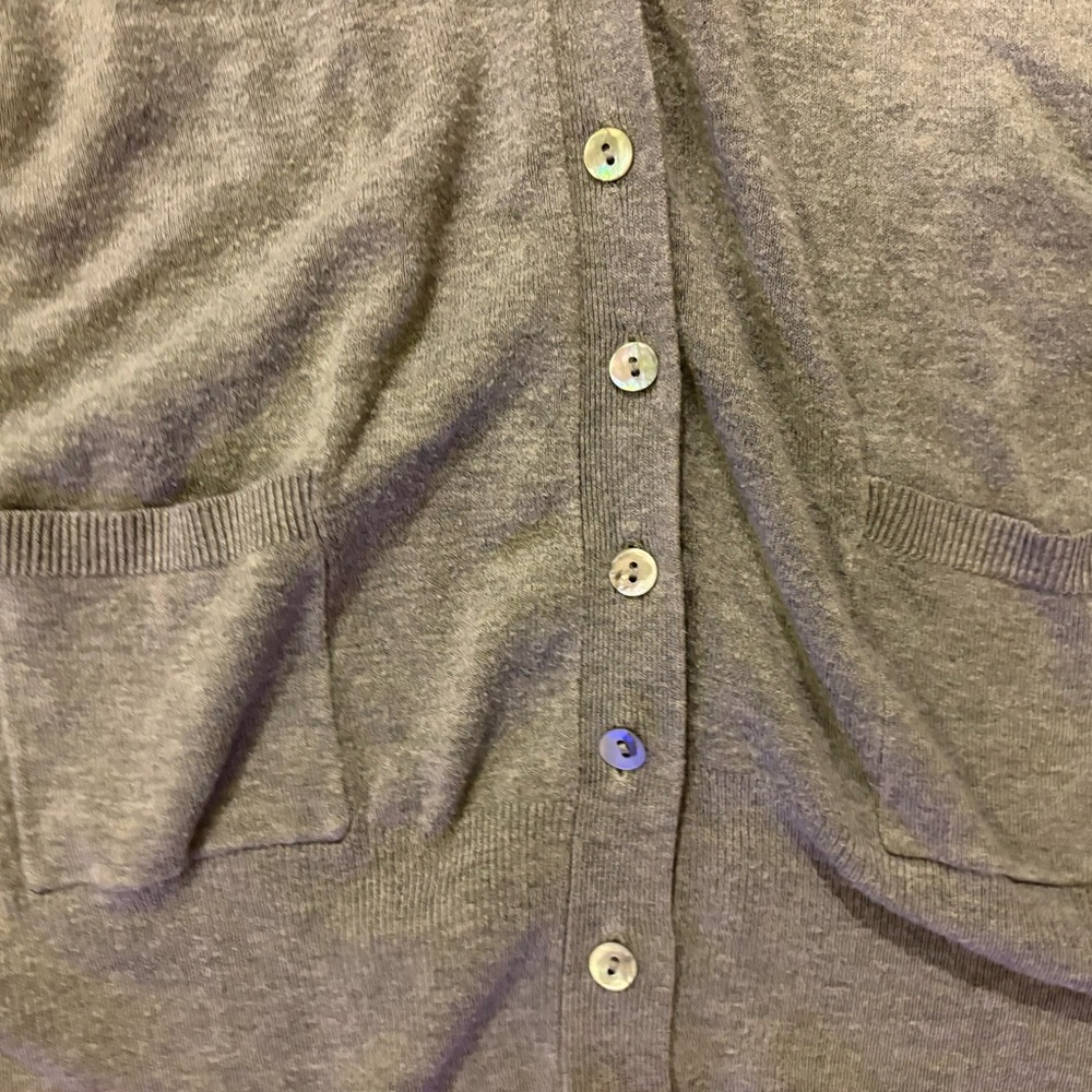 Gray Button Down Cardigan - Picture 4 of 5